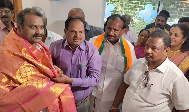 பாரதிய ஜனதா கட்சியின் மத்திய இணை அமைச்சர் எல்.முருகன் கிருஷ்ணகிரி வருகை