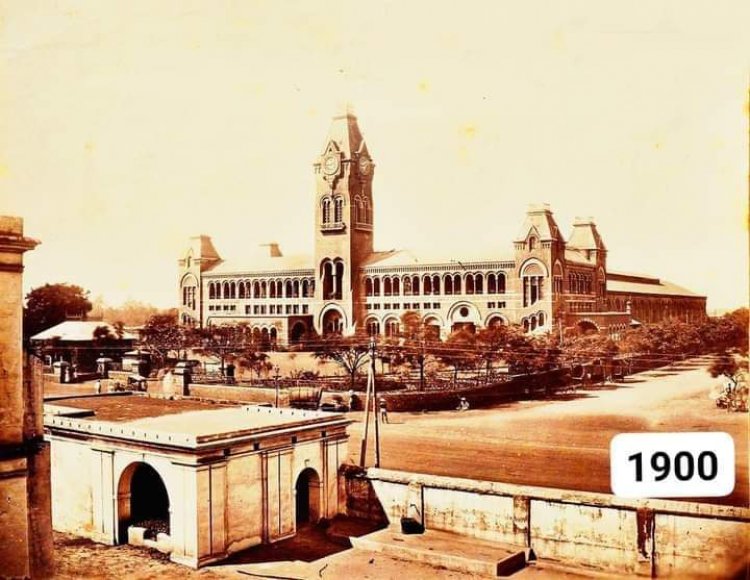 1900 - ங்களில் சென்னை சென்ட்ரல் இரயில் நிலையம்