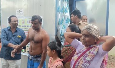 மாவட்ட ஆட்சியர் அலுவலம் முன் விவசாயி தற்கொலை முயற்சி.! காப்பாற்றிய காவல் துறையினர்.!