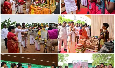 திருச்சியில் விவசாயிகளுடன் பொங்கல் தினத்தை கொண்டாடிய ஆளுநர்.!