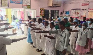 அரசு மருத்துவக் கல்லூரி மற்றும் மருத்துவமனையின் சார்பாக வாக்காளர் உறுதிமொழி.!