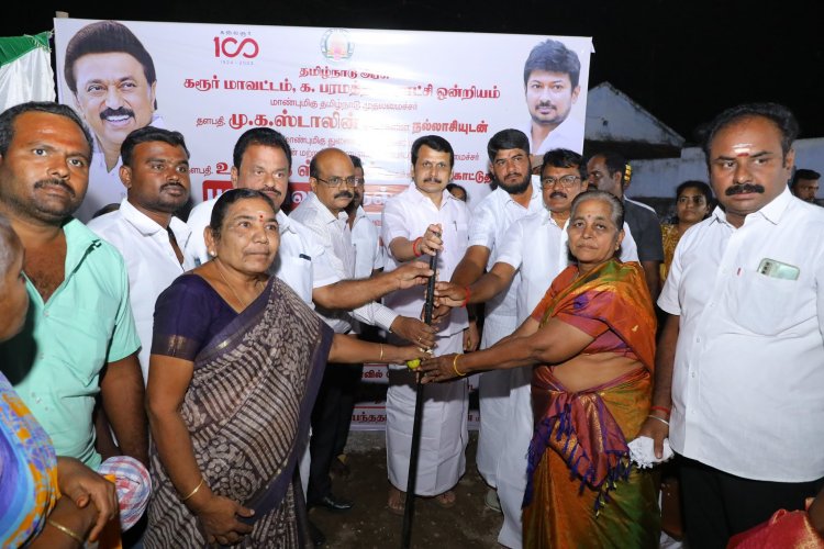 புதிய மேல்நிலை நீர்த்தேக்க தொட்டி அமைக்கும் பணி - அமைச்சர் செந்தில் பாலாஜி.!