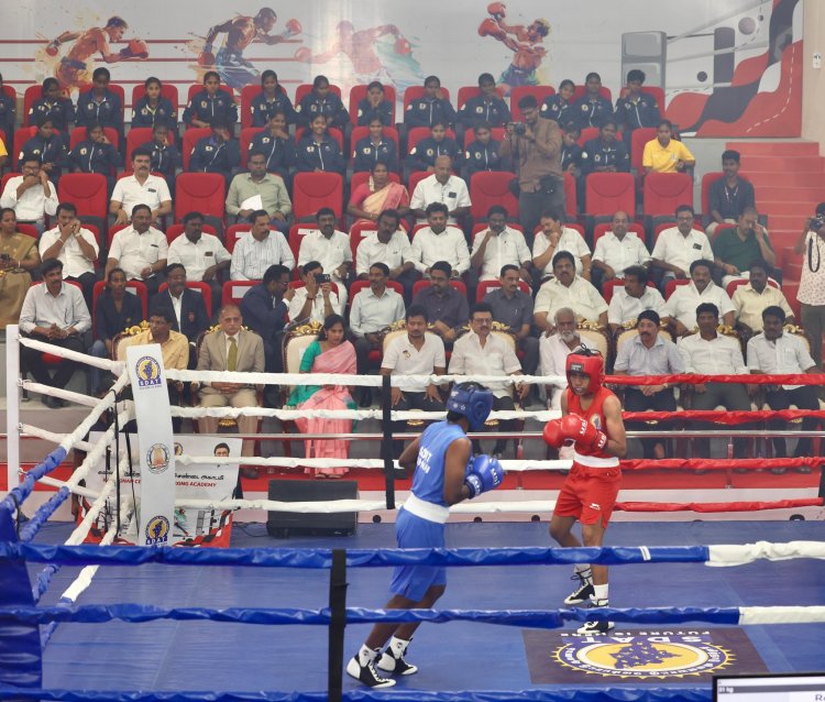 ரூ.8 கோடி மதிப்பில் சென்னை கோபாலபுரத்தில் கட்டப்பட்டுள்ள ‘கலைஞர் நூற்றாண்டு குத்துச்சண்டை அகாடமியை திறந்து வைத்த முதலமைச்சர். !