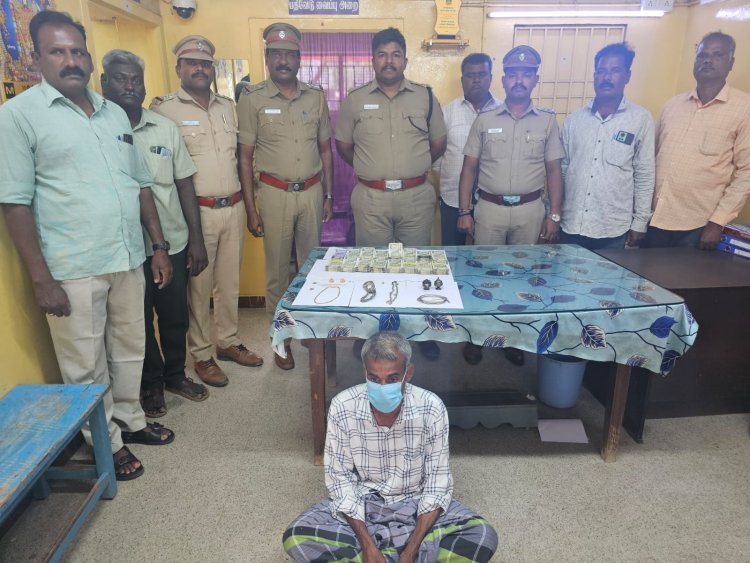 பத்து லட்சம் மதிப்புள்ள களவு போன நகைகளை 24 மணிநேரத்தில் கண்டு பிடித்த ஆற்காடு நகர காவல் ஆய்வாளர்.!