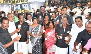 தென்காசியில் அதிமுக மாணவர் அணி சார்பில் நீட் தேர்வால் உயிர் நீத்த மாணவர்களுக்கு அஞ்சலி நிகழ்ச்சி.!