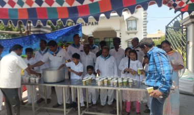 சாயிபாபா ஆராதனை மகோத்சவத்தை முன்னிட்டு பொது மக்களுக்கு நீர் மோர் வழங்கும் விழா..!