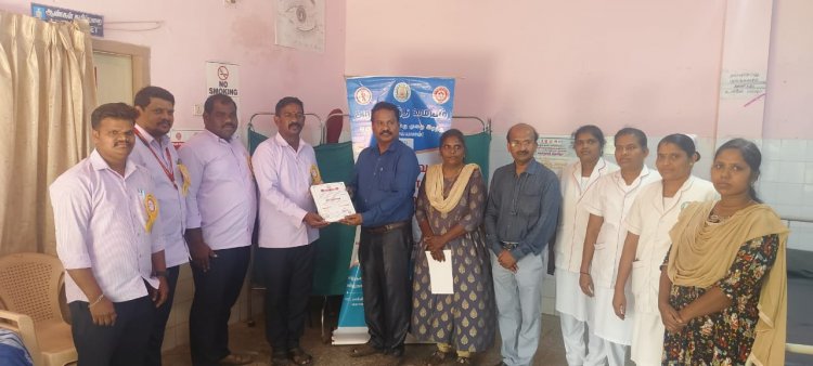 தென்காசி மாவட்ட அரசு தலைமை மருத்துவமனை வளாகத்தில் மாபெரும் ரத்ததான முகாம்