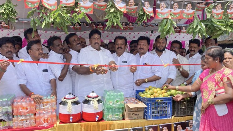 தாகம் தீர்க்கும் வகையில் தண்ணீர் பந்தல் திறக்கும் நிகழ்ச்சி .!