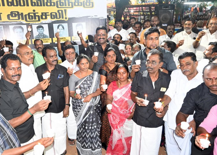 தென்காசியில் அதிமுக மாணவர் அணி சார்பில் நீட் தேர்வால் உயிர் நீத்த மாணவர்களுக்கு அஞ்சலி நிகழ்ச்சி.!