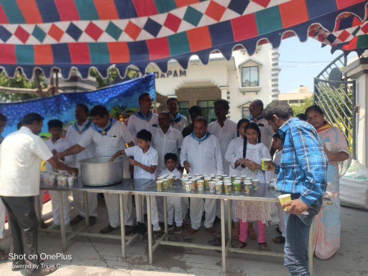 சாயிபாபா ஆராதனை மகோத்சவத்தை முன்னிட்டு பொது மக்களுக்கு நீர் மோர் வழங்கும் விழா..!