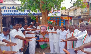 தென்காசியில் காங்கிரஸ் சார்பில் ராஜீவ் காந்தி 34 ஆவது நினைவு தினம்.!