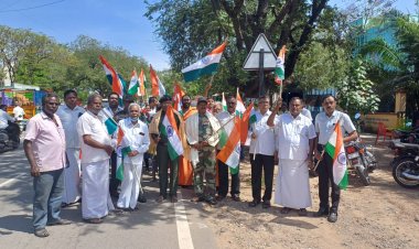 ஆப்ரேஷன் சிந்தூர் ராணுவ வீரர்களுக்கு நன்றி தெரிவித்து தேசியக்கொடி ஊர்வலம்.!