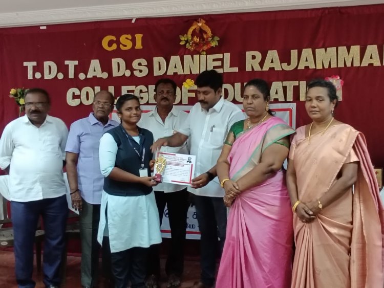 டிடிடிஏ டி எஸ் டேனியல் ராஜம்மாள் கல்லூரியில் இந்திய ரெட் கிராஸ் சார்பில் உலக செஞ்சிலுவை தின விழா.!