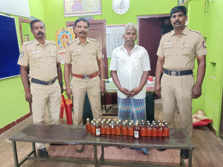 சட்ட விரோதமாக மது விற்பனையில் ஈடுபட்ட நபர் கைது.!