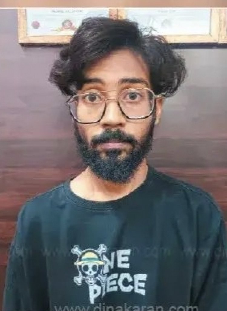 சென்னயில் மெத்தம் பெட்டமைன் வைத்திருந்த இளைஞரை கைது செய்த போலீசார்.!