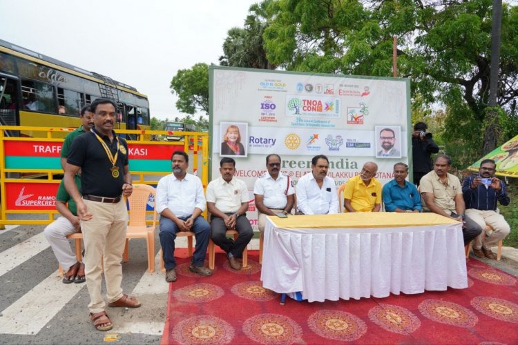 தென்காசி - இலத்தூர் இ.விலக்கு ரவுண்டானாவில் வரவேற்பு பூங்கா திறப்பு விழா.!