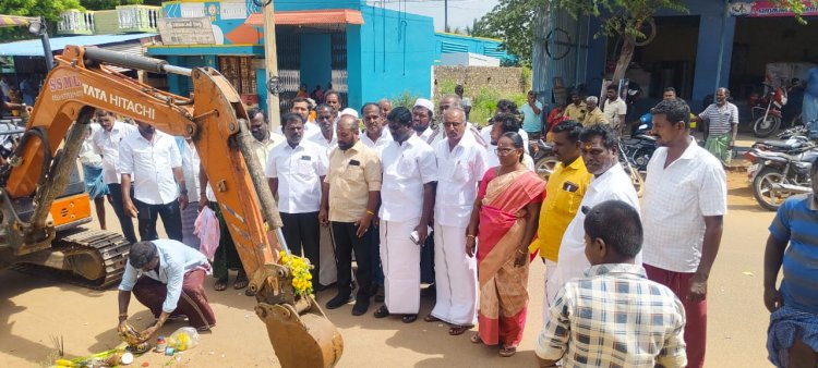5.30 லட்சம் நிதியில் குடிநீர் பைப் லைன் பணி துவக்க விழா.!