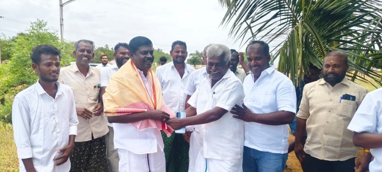 ரூ 6.85 லட்சம் மதிப்பில்சிமெண்ட் சாலை அமைக்கும் பணிக்கு அடிக்கல் நாட்டு விழா.!