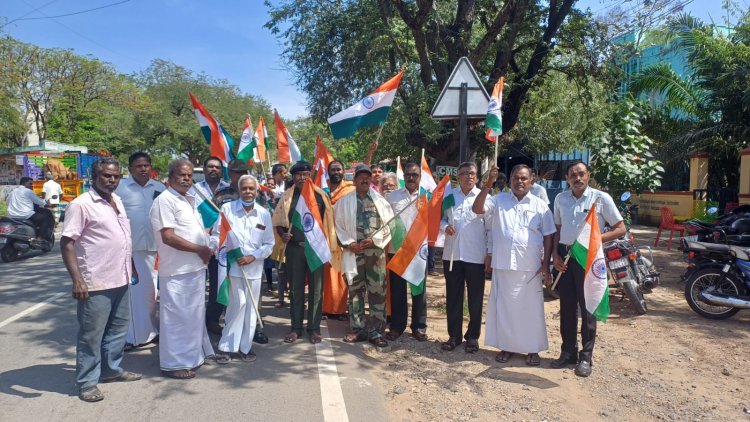 ஆப்ரேஷன் சிந்தூர் ராணுவ வீரர்களுக்கு நன்றி தெரிவித்து தேசியக்கொடி ஊர்வலம்.!