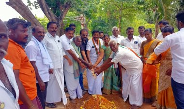 சட்டமன்ற உறுப்பினர் தொகுதி மேம்பாட்டு நிதி ரூ 9 லட்சம் மதிப்பில் சிமெண்ட் சாலை அமைக்க பூமி பூஜை .!