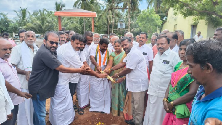 சிவ நாடானூரில் புதிய சமுதாய நல கூடத்திற்கு அடிக்கல் நாட்டு விழா .!
