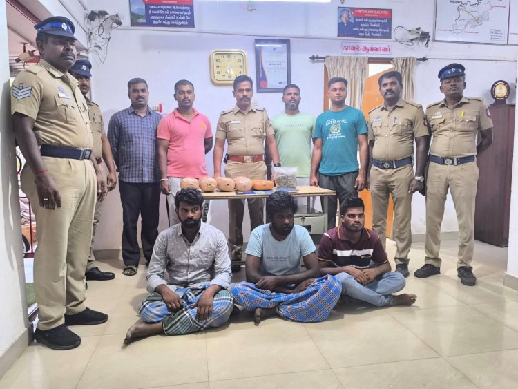 மேட்டுப்பாளையம் பகுதியில் 6 கிலோ கஞ்சா பறிமுதல்.! மேலும் 3 பேர் கைது. !
