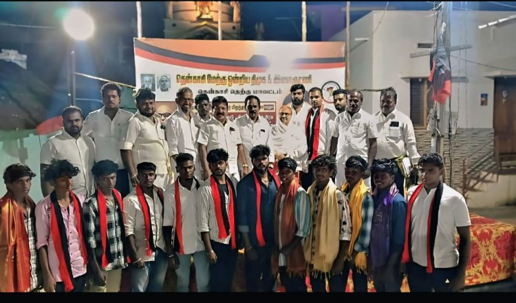 வல்லத்தில் நடை பெற்ற திமுக 4 ஆண்டு சாதனை விளக்க கூட்டத்தில் மாற்றுக் கட்சி இளைஞர்கள் திமுகவில் இணைந்தனர் .!