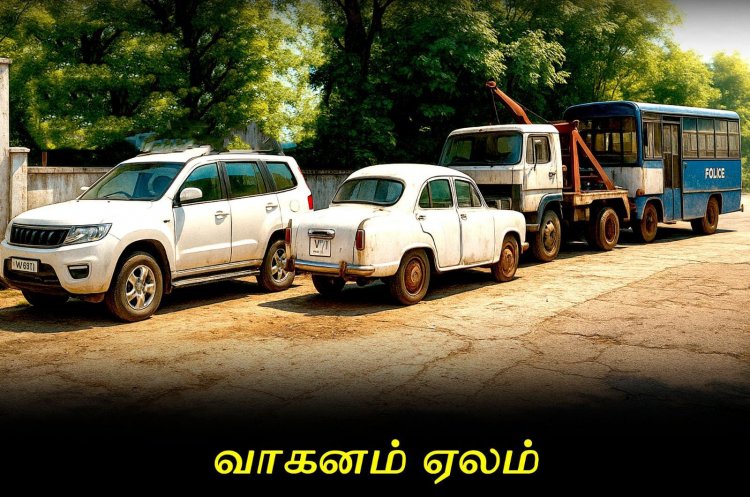 குற்றாலத்தில் காவல்துறையின் வாகனங்கள் ஜுலை 14 ல்  பொது ஏலம் .!
