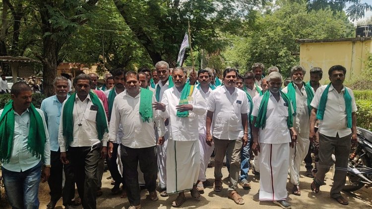 வாணிஒட்டு அணைத் திட்டத்தினை மீண்டும் செயல்படுத்திட வலியுறுத்தி தமிழக விவசாயிகள் சங்கத்தின் சார்பில் ஆர்ப்பாட்டம். !