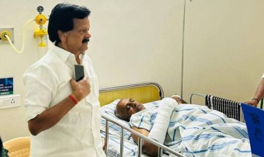 அதிமுக கிருஷ்ணகிரி மேற்கு ஒன்றிய கழக செயலாளர் சோக்காடி ராஜனை நேரில் நலம் விசாரித்த அசோக் குமார் Ex MP. !