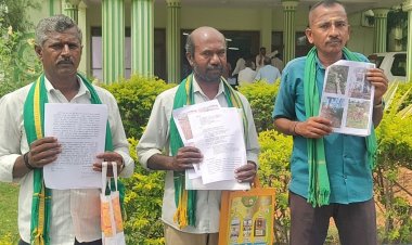 அரசால் விவசாயத்திற்கு வழங்கப்பட்ட நிலங்களை அபகரித்த பா.ஜ.க.நிர்வாகி, மாவட்ட.ஆட்சியரிடம் புகார் கொடுத்த விவசாயிகள். !