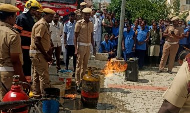 வடகிழக்கு பருவமழை பேரிடர் காலத்தில் ஏற்படும் மழை பெரு வெள்ளம் போன்ற அபாய நிகழ்வுகளை கட்டுப்படுத்தல் தொடர்பாக ஒத்திகை .!