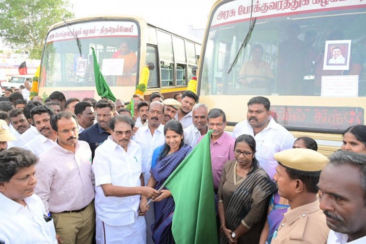 சங்கரன்கோவிலில் பேருந்து வழித்தட சேவைகள் துவக்க விழா .!