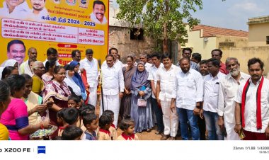 அங்கன்வாடி மையம் கல்வி நிதி 2024-2025 ஆம் ஆண்டு புதிய கட்டிடத்திற்கு நீலகிரி பாராளுமன்ற உறுப்பினர் ஆ.ராசா அடிக்கல் நாட்டினார்.!