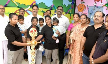 ஒசூர் சிப்காட் வளாகத்தில் அமைக்கப்பட்டுள்ள குழந்தைகள் காப்பகங்களை கானொளி காட்சி மூலம் திறந்து வைத்தார்.!