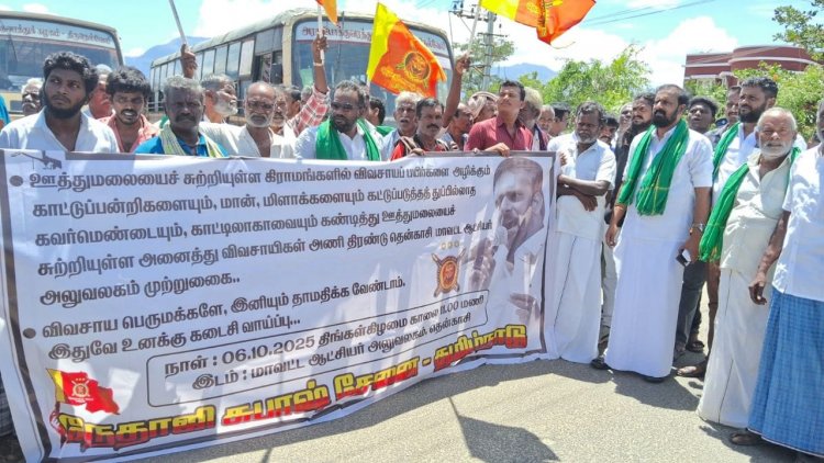 ஊத்துமலை பகுதியில் வனவிலங்குகள் அட்டகாசம் நேதாஜி சுபாஷ் சேனை கலெக்டரிடம் புகார் .!