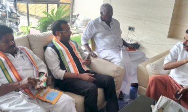 திருவண்ணாமலை மாவட்டத்தில் மாவட்ட தலைவர்களை தேர்வு செய்யும் குழுவில் கிருஷ்ணகிரி  கிழக்கு மாவட்ட முன்னாள் தலைவர் எல். சுப்பிரமணியன் பங்கேற்பு.!