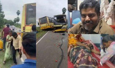 சிவகங்கையில் நேருக்கு நேர் மோதிய அரசு பேருந்துகள், பல உயிரிழப்பு மேலும் பலர் படுகாயம். !