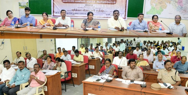 கிருஷ்ணகிரி மாவட்ட ஆட்சியர் அலுவலக கூட்டரங்கில், வடகிழக்கு பருவமழை முன்னேற்பாடு பணிகள் .!