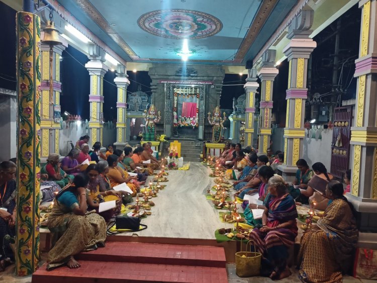 தென்காசி சைவ வேளாளர் சங்கம் சார்பில் 5ம் ஆண்டு திருவிளக்கு பூஜை விழா.!