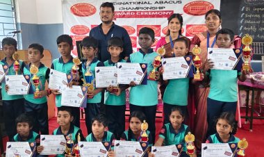 கிருஷ்ணாபுரம் திருநாவுக்கரசு பள்ளி மாணவன் சிவராம் அபாகஸில் சாதனை.!