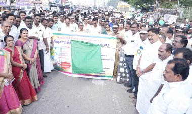 புதிய பேருந்து நிலையம் அருகில்   தமிழ்நாடு மின் உற்பத்தி மற்றும் பகிர்மான கழகம் சார்பாக மின் சிக்கன வார விழா என்ற  விழிப்புணர்வு பேரணி நடைபெற்றது.!