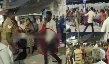 திருப்பூர் பெருமாள் கோவிலில் போலீசை கத்தியுடன் துரத்திய வாலிபர் .! பொதுமக்கள் வீடியோ எடுத்து சமூக வலைதளத்தில் பதிவிறக்கம். !