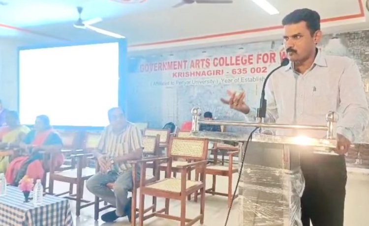 அரசு மகளிர் கலை கல்லூரியில் தமிழர்களின் பாரம்பரிய தற்காப்பு கலைகளின் ஒன்றான சிலம்ப பயிற்சி முகாம்.!