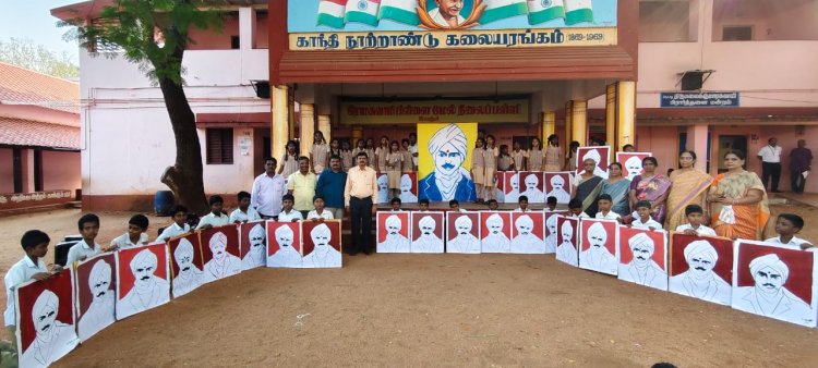 இலஞ்சி இராமசுவாமி பிள்ளை பள்ளியில் பாரதியார் பிறந்த நாள் விழா.!