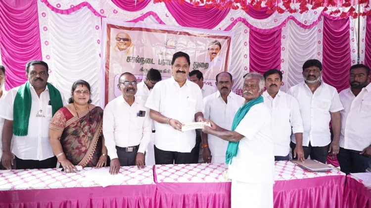 விவசாயிகளுக்கு 50% மானியத்தில் புல் அறுக்கும் இயந்திரம் வழங்கும் விழா.!