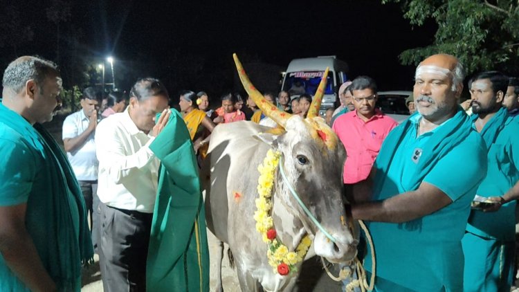 கணக்கம்பட்டி  சித்தர் பீடத்தில் உலக நன்மை வேண்டி கோ பூஜை.!