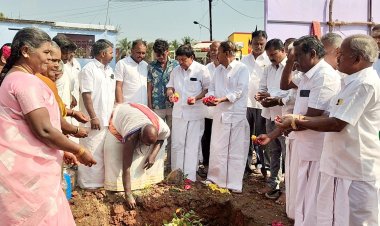 அனைத்து சமுதாயம் மக்களும் பயன்பெறும் வகையில் சமுதாயக் கூடம்  அமைக்க பூமி பூஜை. !