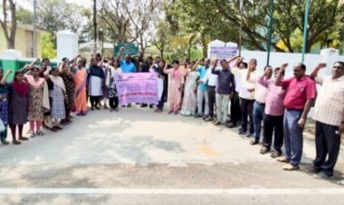 தமிழ்நாடு அரசு பட்டதாரி சங்கம் சார்பில் பல்வேறு கோரிக்கைகளை வலியுறுத்தி அரசின் கவன ஈர்ப்பு ஆர்ப்பாட்டத்தில் ஈடுபட்டனர்.!