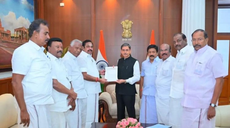 தி.மு.க ஆட்சிப் பொறுப்பேற்ற நான்கரை ஆண்டில் ரூ. 4 லட்சம் கோடி ஊழல்; சுப்ரீம் கோர்ட் நீதிபதி தலைமையில் விசாரணை ஆணையம் அமைக்க ஆளுநரிடம் அதிமுக மனு. !